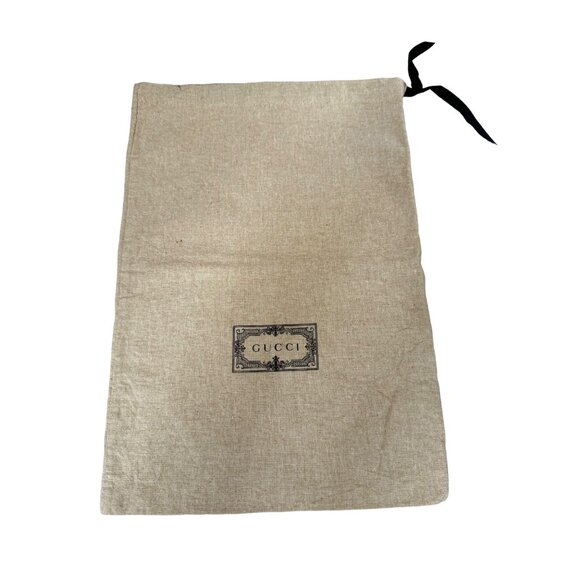 Gucci Handbags - GUCCI DRAWSTRING TRAVEL DUST BAG TAN 16IN x 10.75IN AUTHENTIC STORAGE BAG NEW